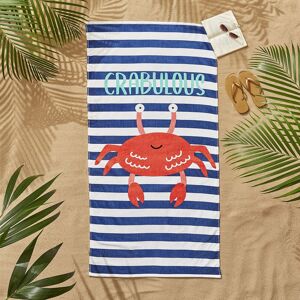 Catherine Lansfield Crabulous Beach Towel Blue Catherine Lansfield Crabulous Beach Towel Blue