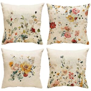 Unbranded For Spring Pillow Covers 18x18 Set Of 4 Farmhouse Throw Pillow Spring Decoration Unbranded For Spring Pillow Covers 18x18 Set Of 4 Farmhouse Throw Pillow Spring Decoration