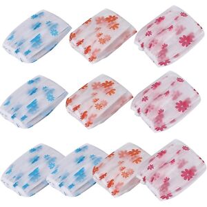 Unbranded For 10pcs Waterproof Shower Cap Point Bath Hair Cover Elastic Bath Hat Bathing C Unbranded For 10pcs Waterproof Shower Cap Point Bath Hair Cover Elastic Bath Hat Bathing C