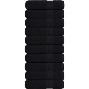 vidaXL Black Cotton Shower Towels - 70x140cm - 360gsm vidaXL Black Cotton Shower Towels - 70x140cm - 360gsm