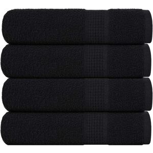 vidaXL Black Cotton Shower Towels - 3 pcs - 70x140 cm vidaXL Black Cotton Shower Towels - 3 pcs - 70x140 cm