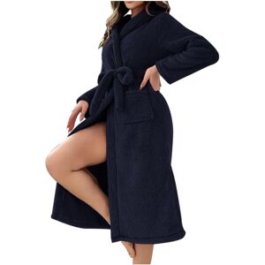 Unbranded (L, 001* Navy) Womens Robes Hooded Fleece Robe Long Plush Soft Fluffy Fuzzy Bath Unbranded (L, 001* Navy) Womens Robes Hooded Fleece Robe Long Plush Soft Fluffy Fuzzy Bath