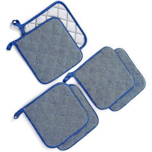 Unbranded Set of 6 heat-resistant potholders made of pure cotton Unbranded Set of 6 heat-resistant potholders made of pure cotton