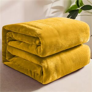 Moonlight Bedding Limited (Yellow Mustard, Single) FAUX FUR BLANKET FLEECE THICK BED THROW SOFA MINK TRAVE Moonlight Bedding Limited (Yellow Mustard, Single) FAUX FUR BLANKET FLEECE THICK BED THROW SOFA MINK TRAVE