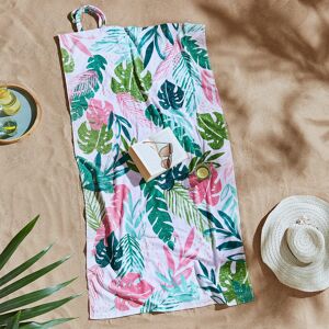 Catherine Lansfield Tropical Palm Cotton Beach Towel in a Bag Catherine Lansfield Tropical Palm Cotton Beach Towel in a Bag