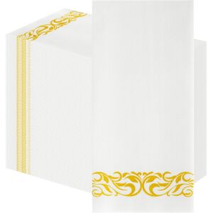 PHUNAT 100Pack Baroque Vintage Linen Feel Napkins 30cm x 43cm 118 x 169 Pre PHUNAT 100Pack Baroque Vintage Linen Feel Napkins 30cm x 43cm 118 x 169 Pre