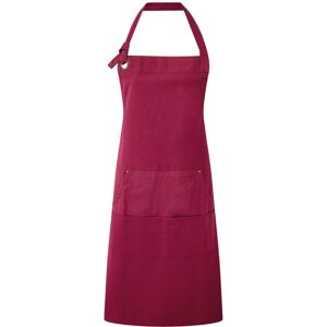 (One Size, Burgundy) Premier Calibre Heavy Canvas Pocket Apron (One Size, Burgundy) Premier Calibre Heavy Canvas Pocket Apron