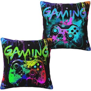 Xheanxu Gamer Gifts for Boys, 2PCS Gaming Pillow Covers For Player,45x45cm Watercolour G Xheanxu Gamer Gifts for Boys, 2PCS Gaming Pillow Covers For Player,45x45cm Watercolour G