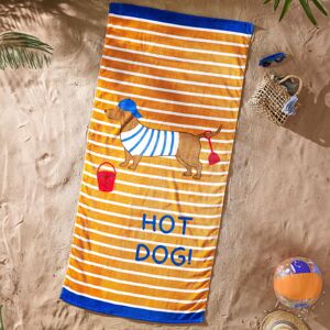 Catherine Lansfield Hot Dog 76x160cm Cotton Beach Towel Orange Catherine Lansfield Hot Dog 76x160cm Cotton Beach Towel Orange