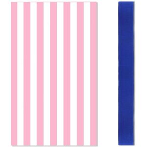 ZPLASK Pink Stripe Beach Towel with Towel Bands for Sun Loungers, Large Microfib ZPLASK Pink Stripe Beach Towel with Towel Bands for Sun Loungers, Large Microfib