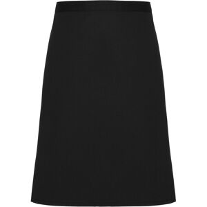 Premier Black Fairtrade Unisex Mid-Length Apron - Apron Premier Black Fairtrade Unisex Mid-Length Apron - Apron