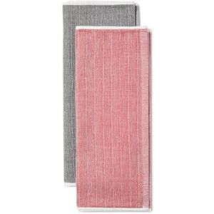 KitchenAid Set of 2 Tea Towels Empire Red and Charcoal Grey KitchenAid Set of 2 Tea Towels Empire Red and Charcoal Grey