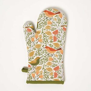 Homescapes 100% Cotton Song Bird Oven Mitt Homescapes 100% Cotton Song Bird Oven Mitt