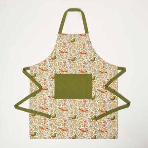 Homescapes 100% Cotton Song Bird Apron Homescapes 100% Cotton Song Bird Apron