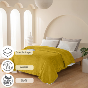 Imperial Rooms (Yellow, 130x150 cm) Soft Sherpa Throw Blanket for Sofa Bed Warm Fleece Imperial Rooms (Yellow, 130x150 cm) Soft Sherpa Throw Blanket for Sofa Bed Warm Fleece