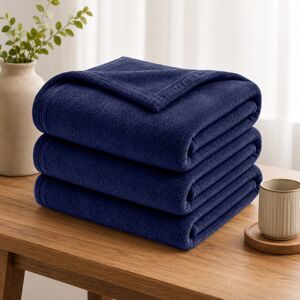 Imperial Rooms (2X Super King/ XL, Navy Blue) Budget Friendly Luxury 310GSM Faux Fur Fleece Bla Imperial Rooms (2X Super King/ XL, Navy Blue) Budget Friendly Luxury 310GSM Faux Fur Fleece Bla