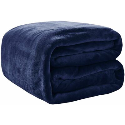 Shaggy Rugs UK (King) Navy-Light Large Luxury Mink Blanket UK Size Shaggy Rugs UK (King) Navy-Light Large Luxury Mink Blanket UK Size