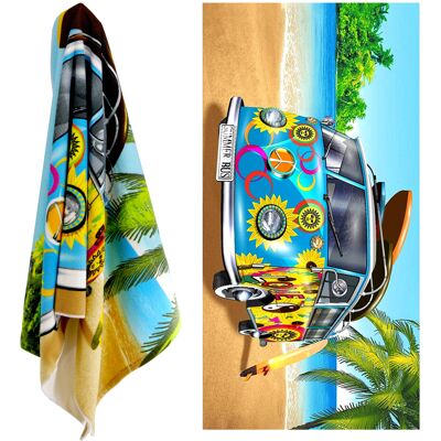 GEEZY - Camper Van - Blue - Large - Towel GEEZY - Camper Van - Blue - Large - Towel