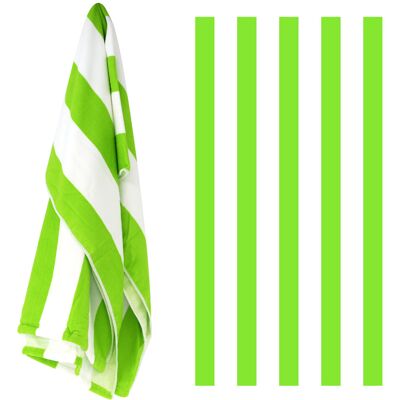 (Green Stripes) GEEZY Microfibre Beach Towel Stripes Design Quick Dry Summer Poo (Green Stripes) GEEZY Microfibre Beach Towel Stripes Design Quick Dry Summer Poo