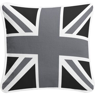 ARLINENS (Black&Grey) Union Jack Cushion Cover 100% Cotton British vintage style throw Su ARLINENS (Black&Grey) Union Jack Cushion Cover 100% Cotton British vintage style throw Su