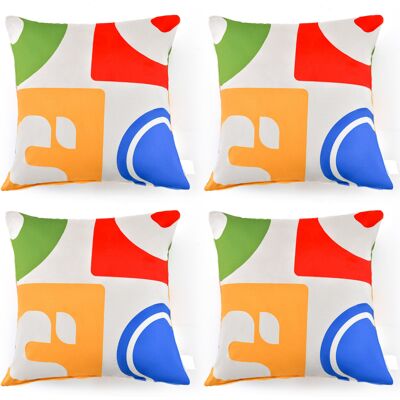 Costway Set of 4 Decorative Throw Pillow Soft Velvet Covered Couch Pillow Double-Side Costway Set of 4 Decorative Throw Pillow Soft Velvet Covered Couch Pillow Double-Side