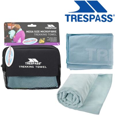 Trespass Blue Microfibre Towel - Antibacterial, 75x130cm Trespass Blue Microfibre Towel - Antibacterial, 75x130cm