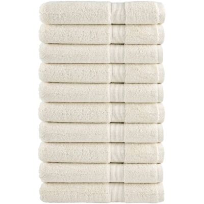 vidaXL Premium Sauna Towels Cream - 10 pcs 600 gsm vidaXL Premium Sauna Towels Cream - 10 pcs 600 gsm