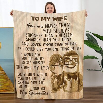 Unbranded To My Wife Throw Blanket From Husband Christmas Birthday Personalization Gift So Unbranded To My Wife Throw Blanket From Husband Christmas Birthday Personalization Gift So