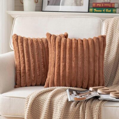 konhill (As show, One size) Pack of 2,Double-Sided Faux Fur Plush Decorative Throw Pillo konhill (As show, One size) Pack of 2,Double-Sided Faux Fur Plush Decorative Throw Pillo