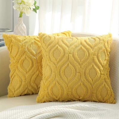 konhill (As show, One size) Decorative Throw Pillow Covers 18x18, Soft Plush Faux Wool C konhill (As show, One size) Decorative Throw Pillow Covers 18x18, Soft Plush Faux Wool C