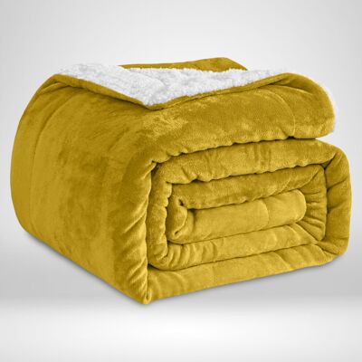 Imperial Rooms (Yellow, 150x200 cm) Soft Sherpa Throw Blanket for Sofa Bed Warm Fleece Imperial Rooms (Yellow, 150x200 cm) Soft Sherpa Throw Blanket for Sofa Bed Warm Fleece
