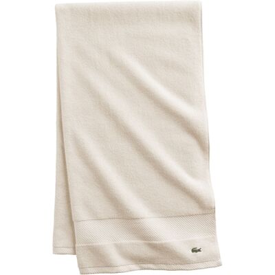 Lacoste - Heritage Supima Cotton Bath Towel - Chalk Lacoste - Heritage Supima Cotton Bath Towel - Chalk