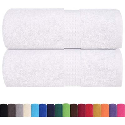 vidaXL Guest Towels 2 Pieces White 30 x 50 cm 360 g/m 100% Cotton vidaXL Guest Towels 2 Pieces White 30 x 50 cm 360 g/m 100% Cotton