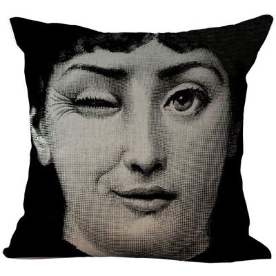 Unbranded (01) Linen Vintage Piero Fornasetti Face Throw Pillow Case Waist Cushion Cover N Unbranded (01) Linen Vintage Piero Fornasetti Face Throw Pillow Case Waist Cushion Cover N