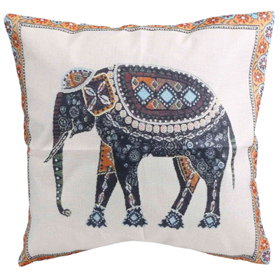 Typecat Indian Knitted Elephant Cotton Linen Throw Pillow Case Cushion Cover Decor Typecat Indian Knitted Elephant Cotton Linen Throw Pillow Case Cushion Cover Decor