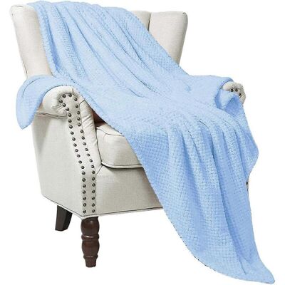 Unbranded Flannel Throw Blanket, 127x178 CM Soft Sofa Throws, Waffle Fleece Throws for Sof Unbranded Flannel Throw Blanket, 127x178 CM Soft Sofa Throws, Waffle Fleece Throws for Sof