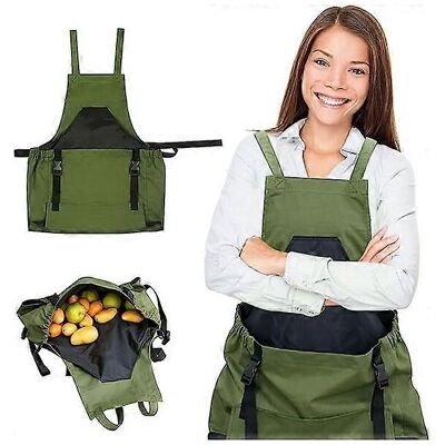 Unbranded (As show, One size) Gardening Apron, Garden Cooking Apron with Pockets, Harvesti Unbranded (As show, One size) Gardening Apron, Garden Cooking Apron with Pockets, Harvesti