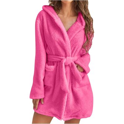 Unbranded (L, 001* Hot Pink) Women's Robes Fleece Plush Soft Fluffy Fuzzy Cozy Warm Lightw Unbranded (L, 001* Hot Pink) Women's Robes Fleece Plush Soft Fluffy Fuzzy Cozy Warm Lightw
