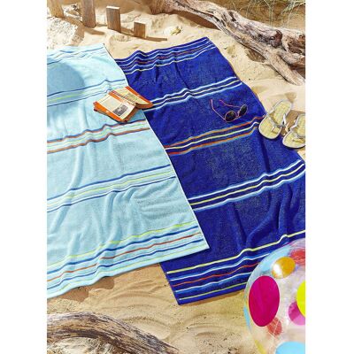 Catherine Lansfield Rainbow Cotton Beach Towel Pair Blue Catherine Lansfield Rainbow Cotton Beach Towel Pair Blue