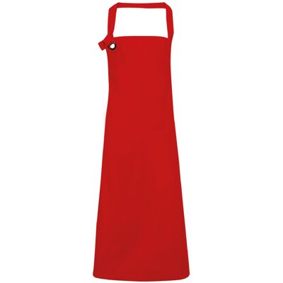 Premier Unisex Calibre Heavy Cotton Canvas Bib Apron - Red Premier Unisex Calibre Heavy Cotton Canvas Bib Apron - Red