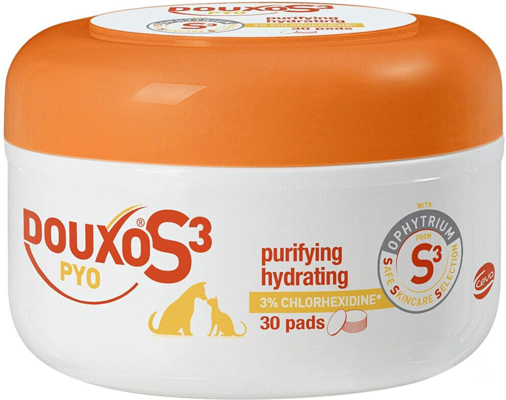 Douxo S3 Pyo Antiseptic Dog and Cat Skin Care Pads (30 pads)