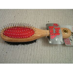 Large Wooden Handle Double Sided Dog Grooming Brush - James & Steel Pet - Double Large Wooden Handle Double Sided Dog Grooming Brush - James & Steel Pet - Double