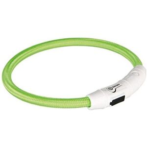 Flashing Light Dog Collar Halo Green - Usb Trixie Ring Sizes 3 Up Rechargable - Flashing Light Dog Collar Halo Green - Usb Trixie Ring Sizes 3 Up Rechargable -