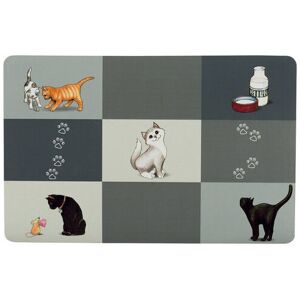 Patchwork Cat Place Mat, 44 × 28 Cm, Grey - Trixie Cats Bowl Mat New - trixie c Patchwork Cat Place Mat, 44 × 28 Cm, Grey - Trixie Cats Bowl Mat New - trixie c