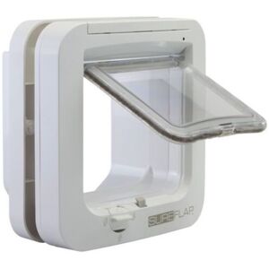 SureFlap Microchip Cat Flap 21cm White 5-Way Locking Cat Door SureFlap Microchip Cat Flap 21cm White 5-Way Locking Cat Door