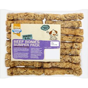 Good Boy Pawsley & Co Beef Bonies Bumper Pack Dog Treats - 18 x 11cm chews, 450g Good Boy Pawsley & Co Beef Bonies Bumper Pack Dog Treats - 18 x 11cm chews, 450g