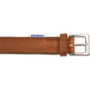 Ancol Heritage Vintage Leather Padded Collar Chestnut 50-59cm Sz 7 Ancol Heritage Vintage Leather Padded Collar Chestnut 50-59cm Sz 7