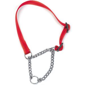 Ancol Heritage Nylon & Chain Check Collar Red 10mmx25-35cm Sz1-2 Ancol Heritage Nylon & Chain Check Collar Red 10mmx25-35cm Sz1-2