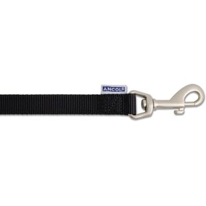Ancol Viva Padded Nylon Dog Lead - Black 12mm - 1m - Weatherproof Ancol Viva Padded Nylon Dog Lead - Black 12mm - 1m - Weatherproof
