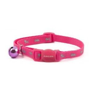 Ancol Safety Buckle Cat Collar Hi Vis Reflective Pink (Pack of 3) Ancol Safety Buckle Cat Collar Hi Vis Reflective Pink (Pack of 3)